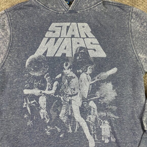 Star Wars Hoodie Hooded Sweatshirt Men's XL Heather Blue - Picture 3 of 9